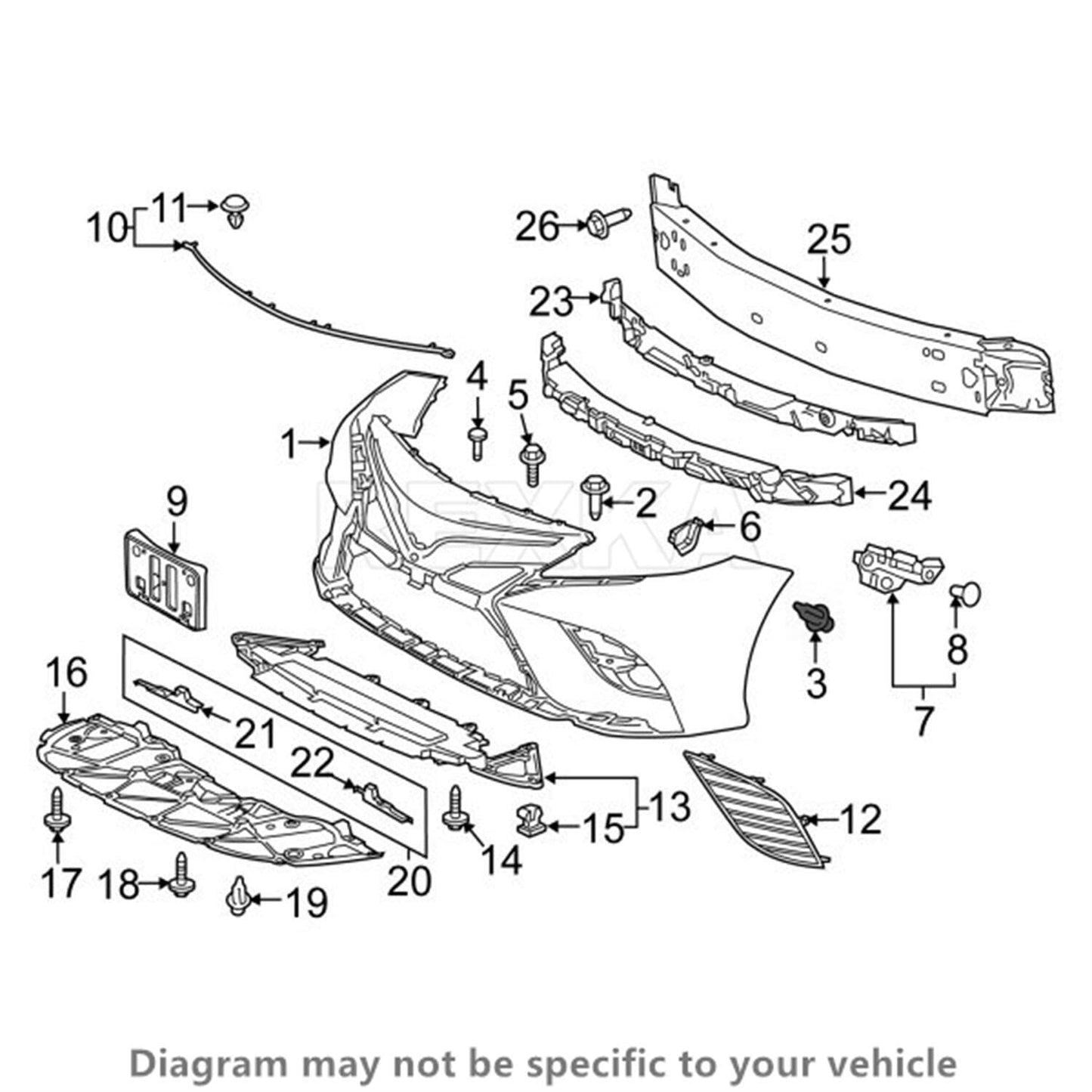 Rexka 30pcs Bumper Cover Radiator Support Splash Shield Wheel Opening Retainer Clips 90467-07220 for Toyota Lexus 4Runner C-HR Camry Corolla Highlander Mirai Prius RAV4 Sequoia Sienna Venza ES NX RX