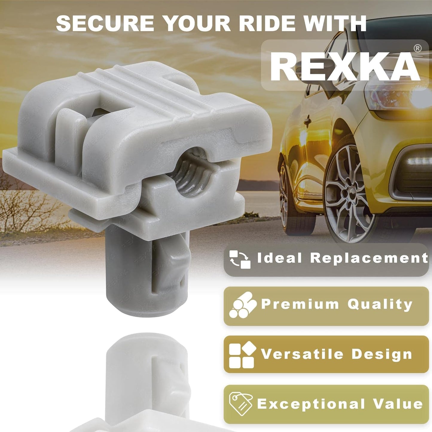 Rexka 20pcs Tailgate & Door Lock Rod Latch Clips 5/32 Rod Size for GM Trucks 16629990 16675980 Ford F150 F250 F350 Super Duty Buick Chevy Cadillac Trucks