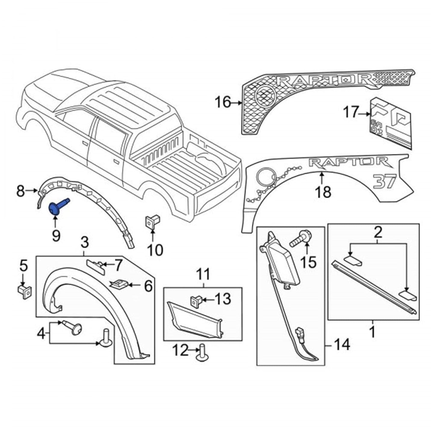 Rexka 25 pcs Fender Liner Bumper Cover Splash Shield Wheelhouse Liner Bolt Screw Compatible with GM 11570498 Chevrolet Camaro Colorado Corvette Cruze Equinox Silverado Malibu Traverse Cadilac Buick