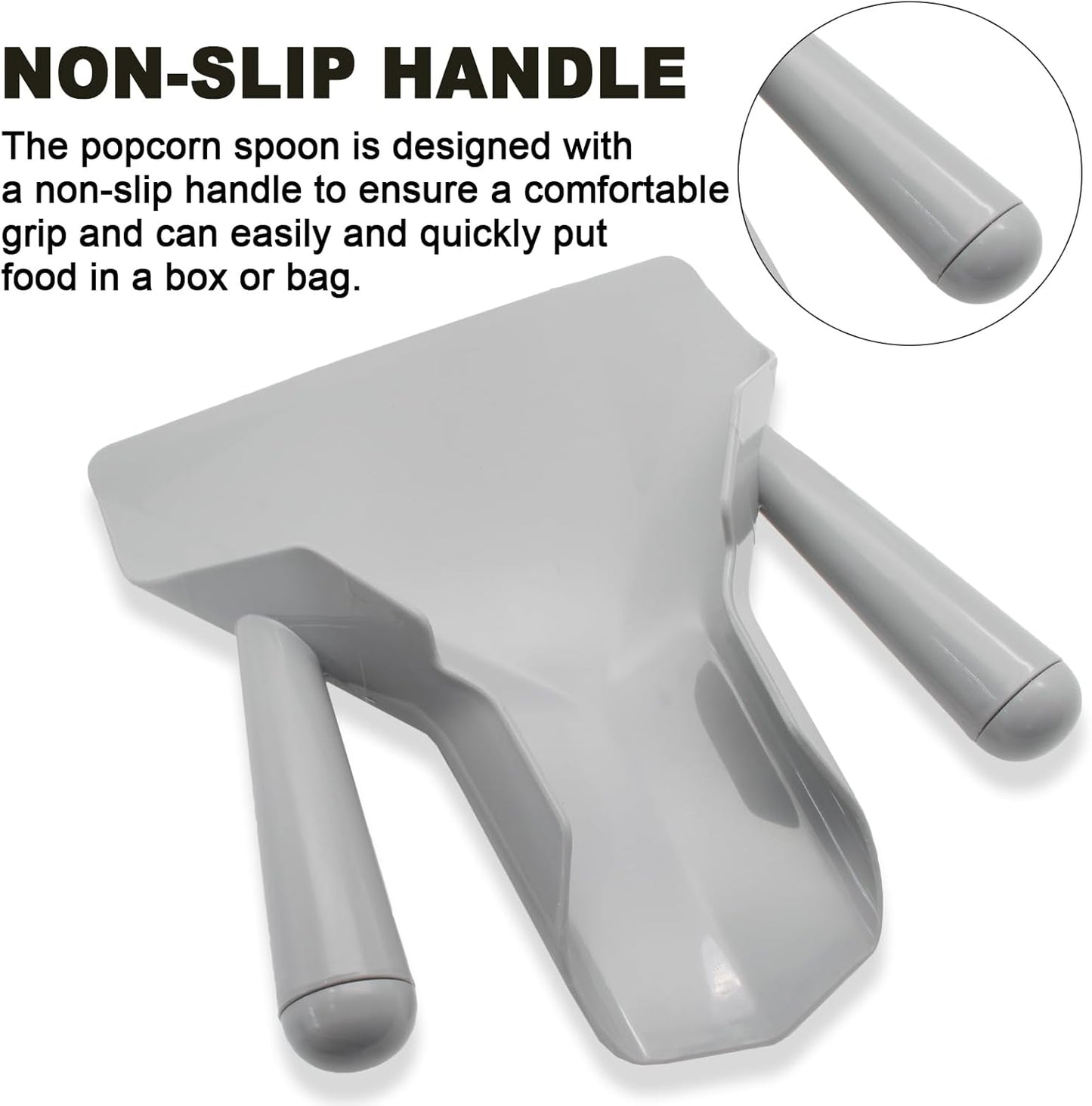 Biaungdo Polycarbonate French Fry Popcorn Scoop, French Fry Bagger, Quick Fill Tool for Bags & Boxes, Multipurpose Scooper for Food, Fries, Snacks, Desserts, Ice(Dual Handle)