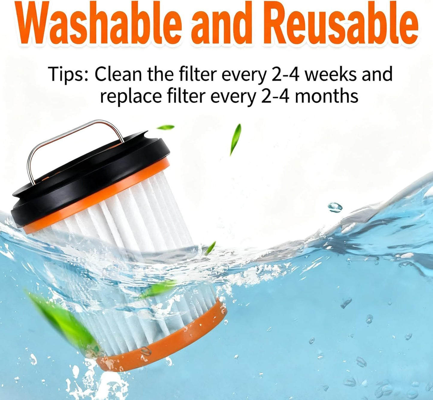 WV201 Wandvac ilter Replacement or Shark ION W1 S87 Cordless Handheld Vacuum WV200, WV201, WV205, WV220, WV221, WV250, WV251, UV200CCO. Part # XHWV200 Perect or or Pet Hair, Dirt, Dust