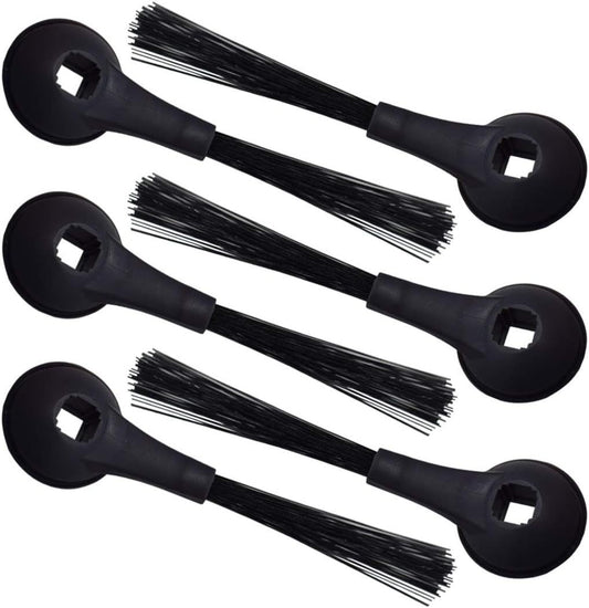6-Pack IQ Robot Side Brushes, or Shark Robot R100, R101AE, RV1000, RV1001AE, RV1001, UR1005AE, RV911S Vacuum Models Anti-Tangle Pet Hair, Carpets, Hard loors Easy Install Brush Head Tool Kit