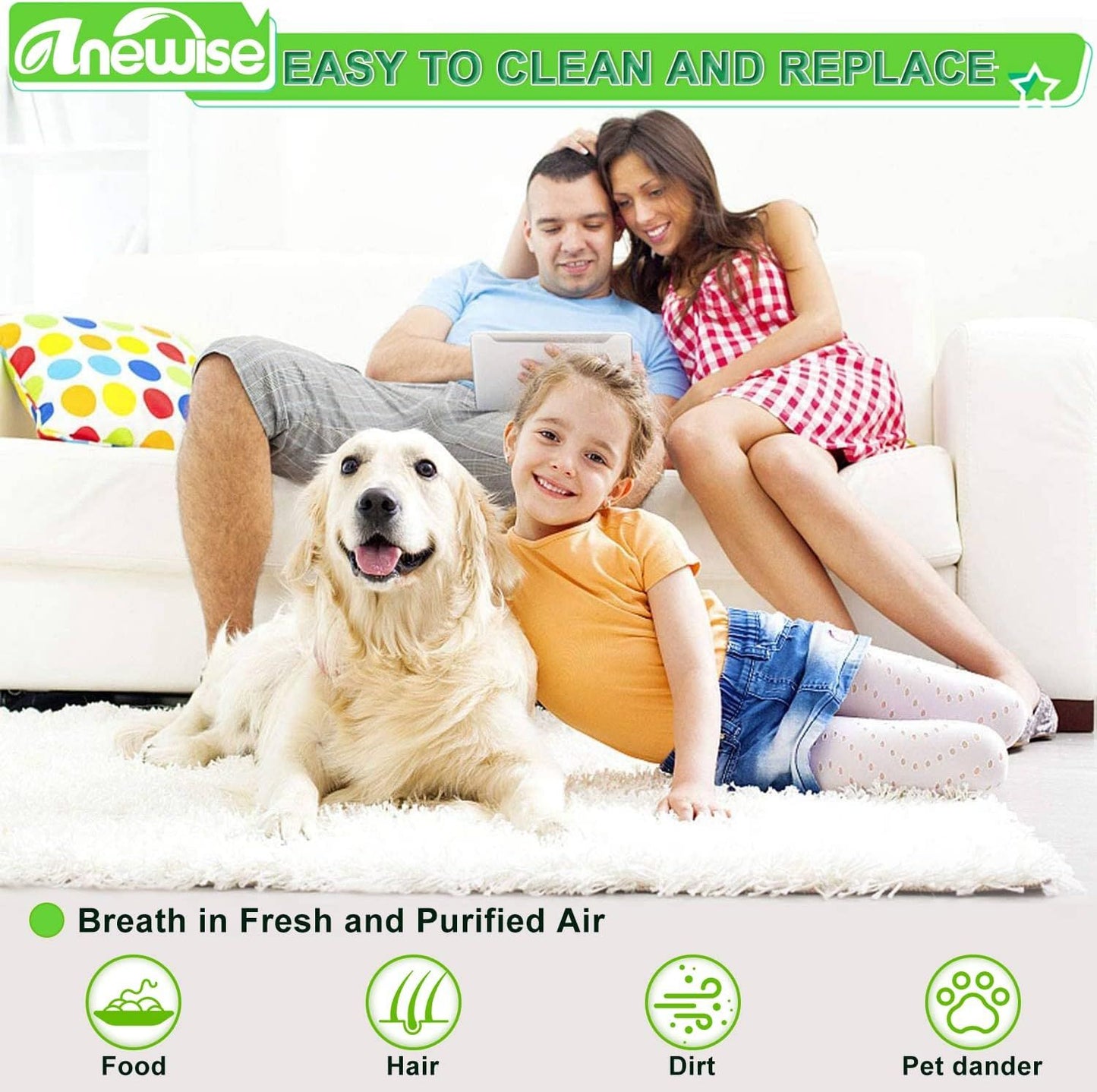 4Pack Pads or Shark Dust-Away Advanced Micro-iber Replacement Pads - Compatible with Shark Rocket Dust-Away, Rotator, Navigator Lit-Away Pro Vacuum, Ultra Light Stick Vacuum, Hv300 Series