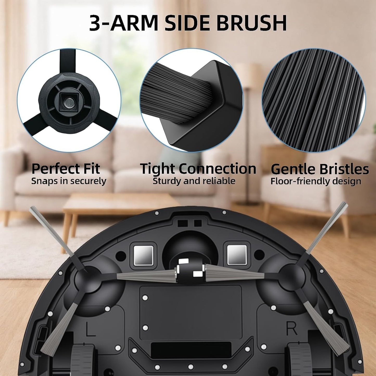 Replacement Parts or MAMNV BR151, or ZCWA BR151, or MANVINS G20, or Kilgone G20, or ONSON BR151, or MANVN BR151, or ZC WAS BR151, or iMartine BR151 Robot Vacuum,6 Side Brush,4 Mop Pad,4 ilter