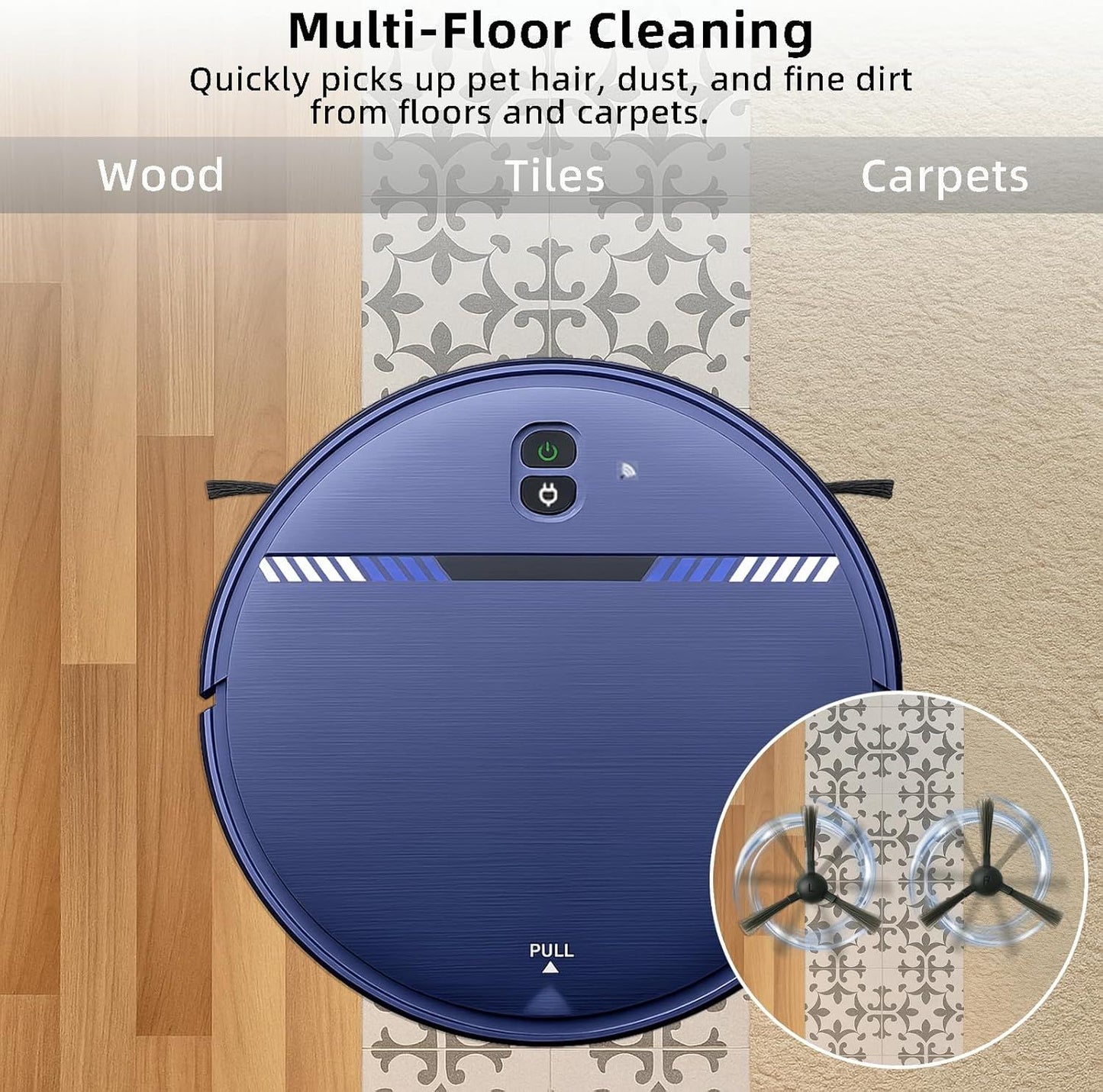Replacement Parts or MAMNV BR151, or ZCWA BR151, or MANVINS G20, or Kilgone G20, or ONSON BR151, or MANVN BR151, or ZC WAS BR151, or iMartine BR151 Robot Vacuum,6 Side Brush,4 Mop Pad,4 ilter