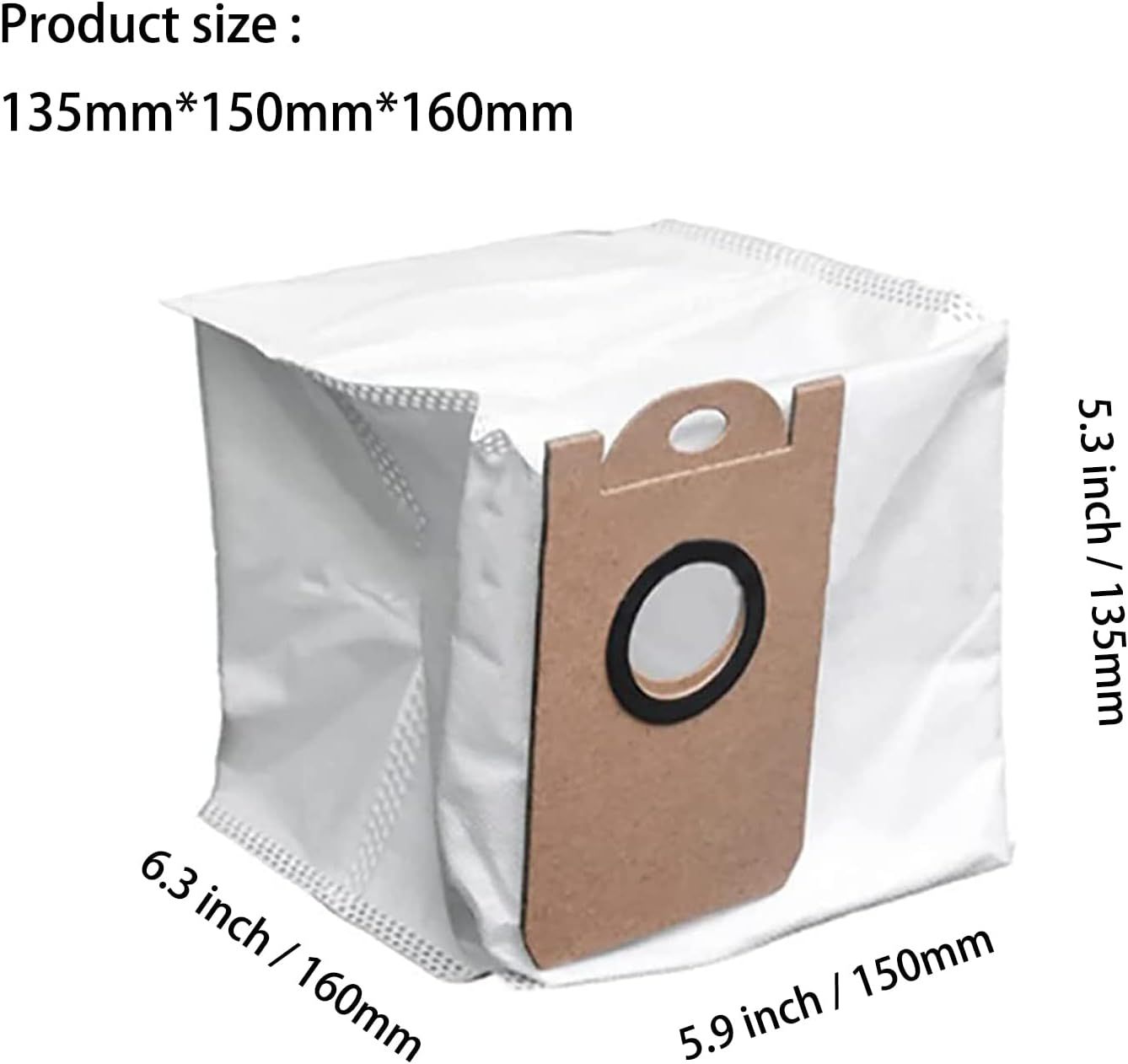 6 Pack Dust Bags or iHome AutoVac Nova Sel Empty Robot Vacuum Replacement Accessory Parts
