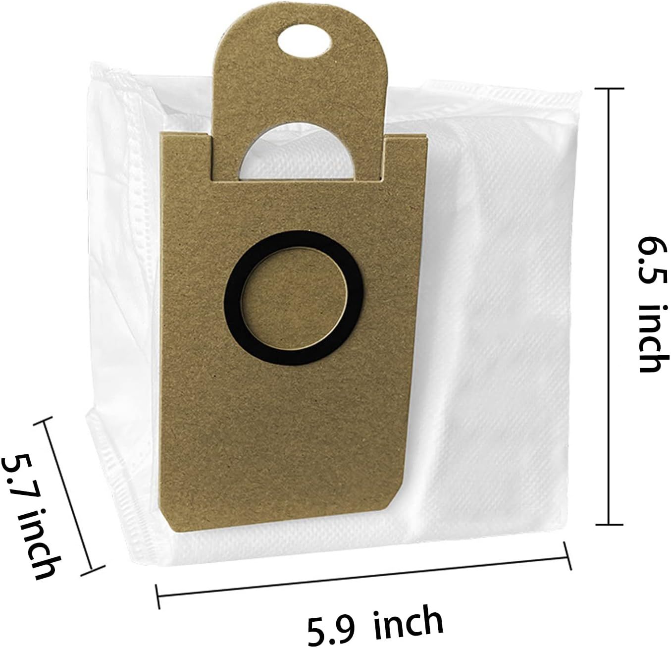 Dust Bags Replacement or iHome AutoVac Nova Pro Sel Empty Robot Vacuum Cleaner Accessory Parts, or iHome Nova S1 Pro, Halo, Orbita, Eclipse, Luna, 6 Pack