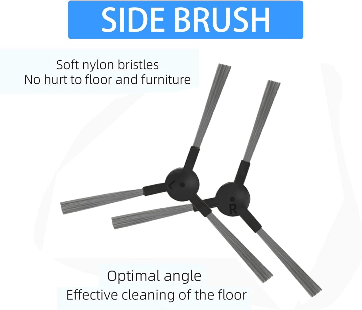 Replacement Parts or MAMNV or ZCWA or ONSON BR150/BR151, or MANVINS G20 2-in-1 Vacuum Cleaner Accessories Kit, 4 Side Brush, 2 Hepa ilter, 1 Mop Pad