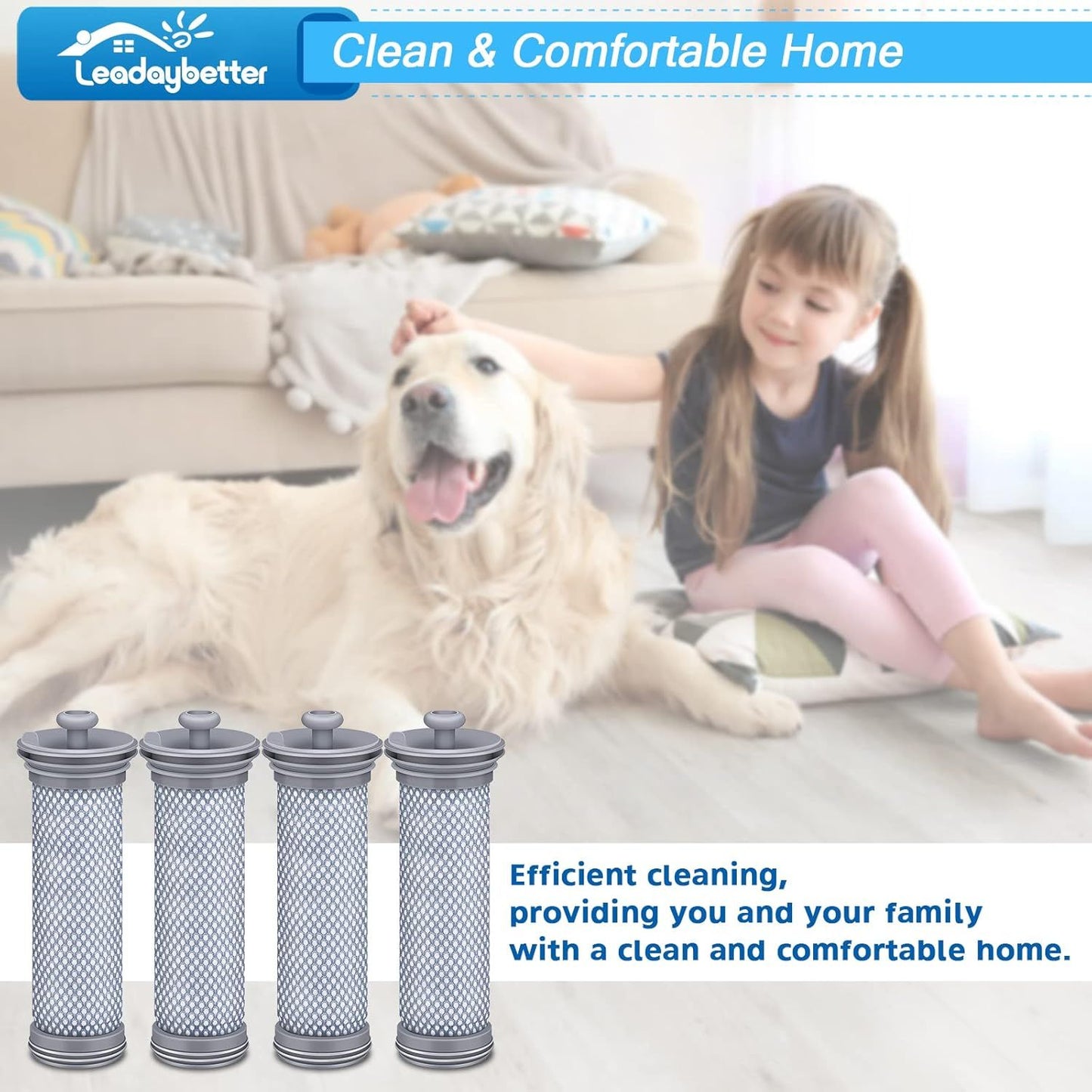 ilter Replacement Compatible with Tineco A10 A11 Hero A10/A11 Master PURE ONE S11 Series S12 X Cordless Vacuum Cleaner, 4 Pack or Tineco A11 ilters