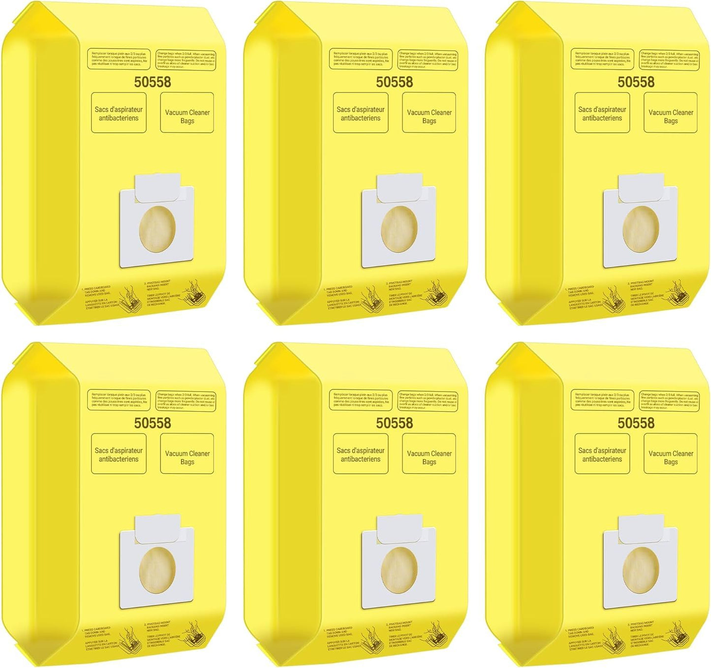 6 Pack Vacuum Cleaner Bags it or Kenmore Canister Type C/Q 5055 50555 50557 50558 and Pana·sonic Type C-5 C-18, 200 Series, 400 Series, 600 Series, 700 Series, 800 Series Vacuum By