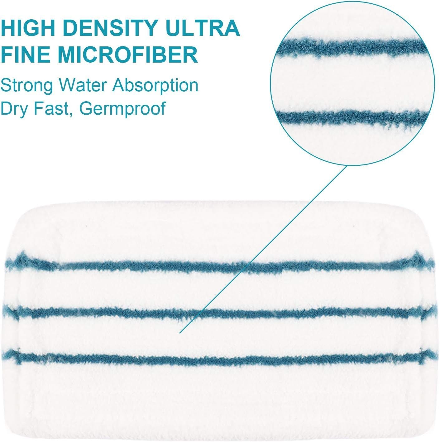 4 PCS Replacement Pads Accessories Compatible with Black+Decker Steam Mop SM1600, SM1610, SM1620, HSM13E1, HSMC1300X, HSMC1321, HSMC1321APB, HSMC1361SGP, BDH1855SM, BDH1760SM, SMP20 Mop Pads