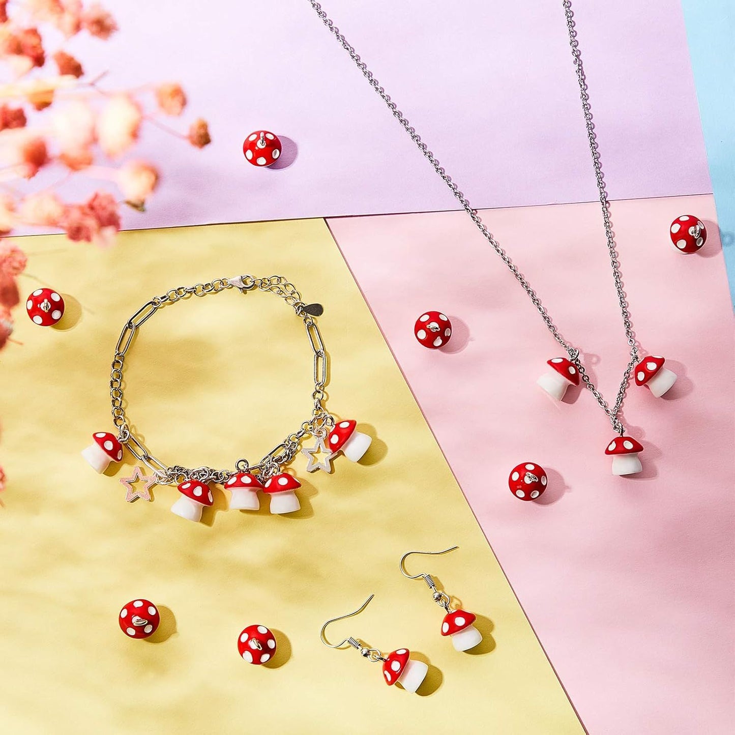 50 Pieces Resin Charm Pendant Jewelry inding Charm DIY Decor Making Resin or Women Bracelet Necklace Earrings Keychain Crat