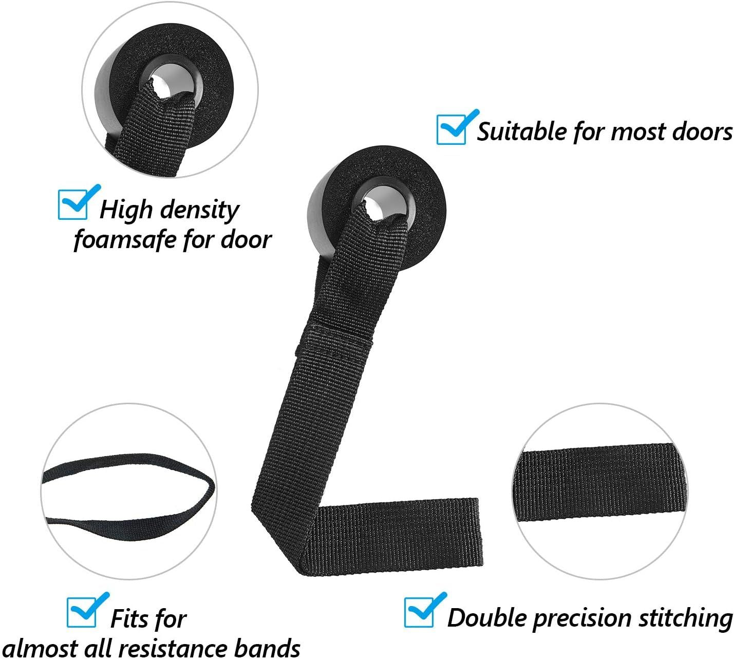 4 Pieces Door Resistance Bands Cable Door oam Exercise Training Strap or Workout itness