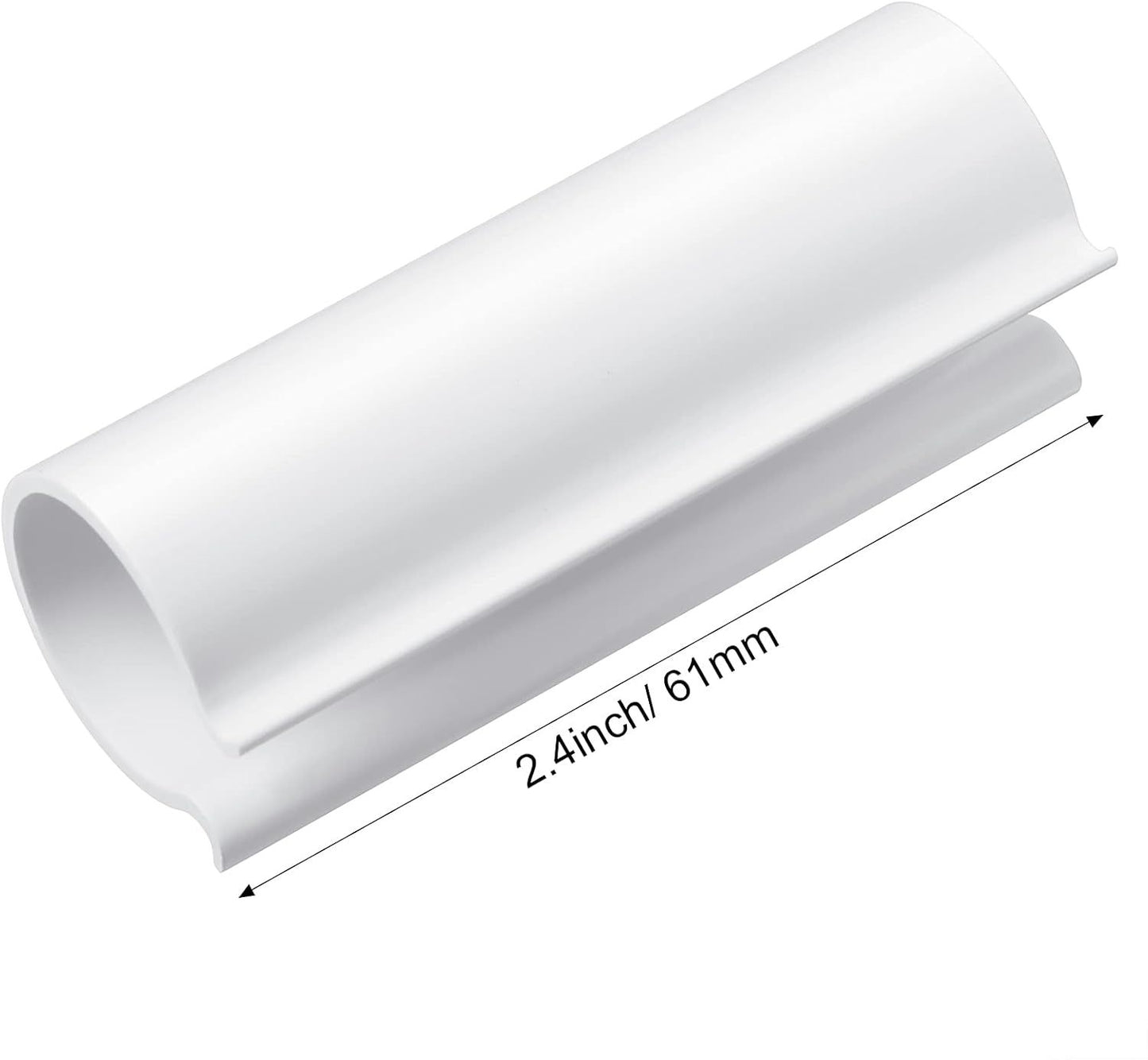 32 Pcs PVC Pipe Clips Pool Cover Clamps or Above Ground Pool Greenhouses, Row Covers, Garden, Shelters, Bird Protection, 2.4 Inch Long(or 1/2 Inch PVC Pipe,White)