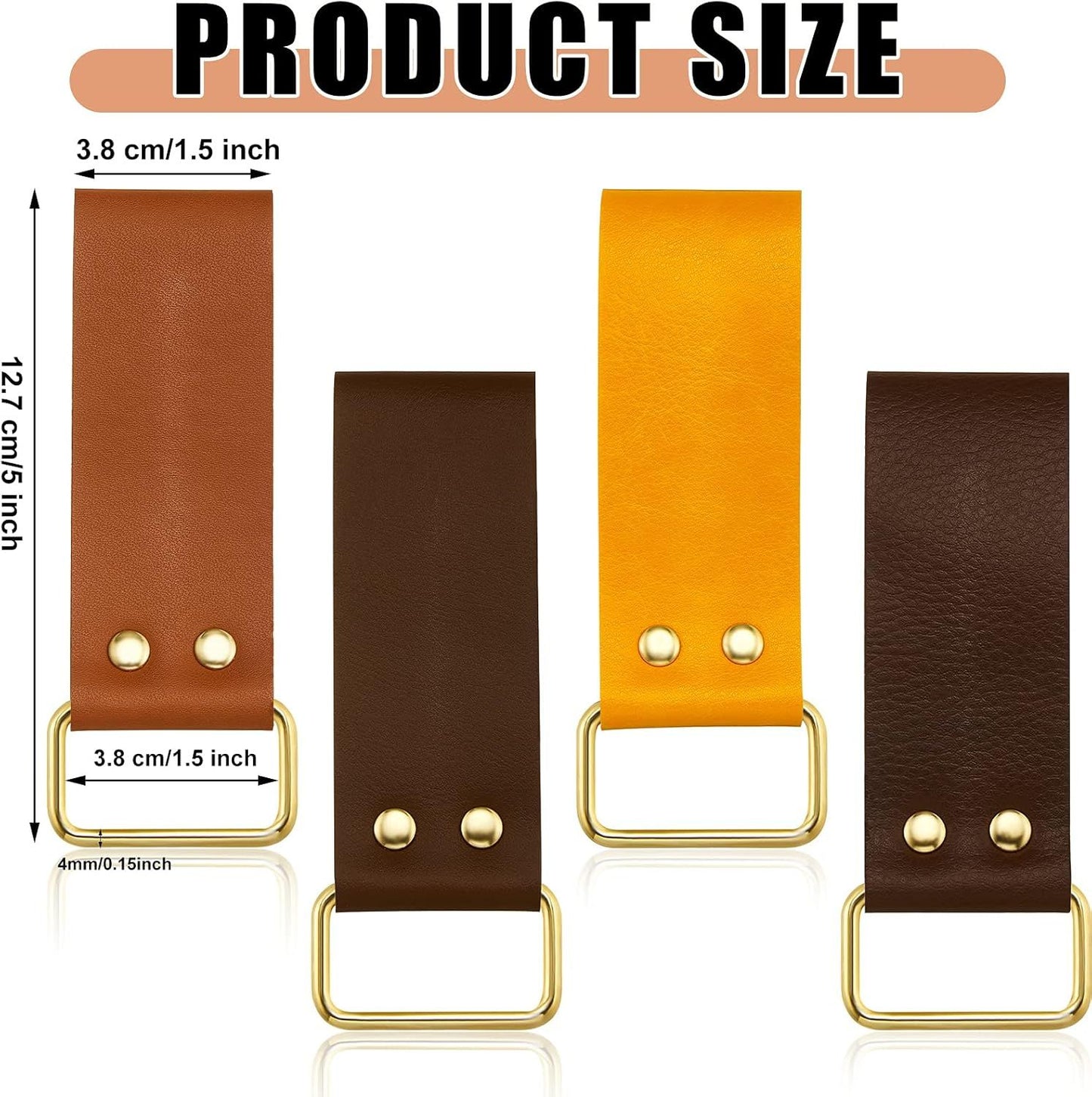4 Pieces Leather Tape Measure Holder Belt Clip Measuring Tool Loop or Drills Impact Tools