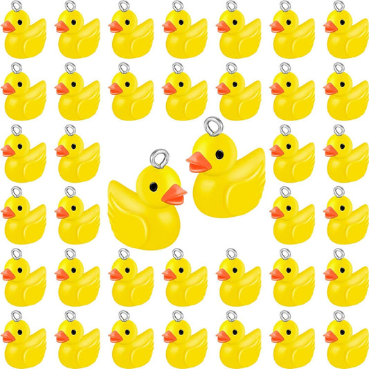 80 Pieces Mini Resin Duck lamingo Charms Pendants indings Charm DIY Duck Pendants or Bracelet Necklace Earrings Keychain Crats