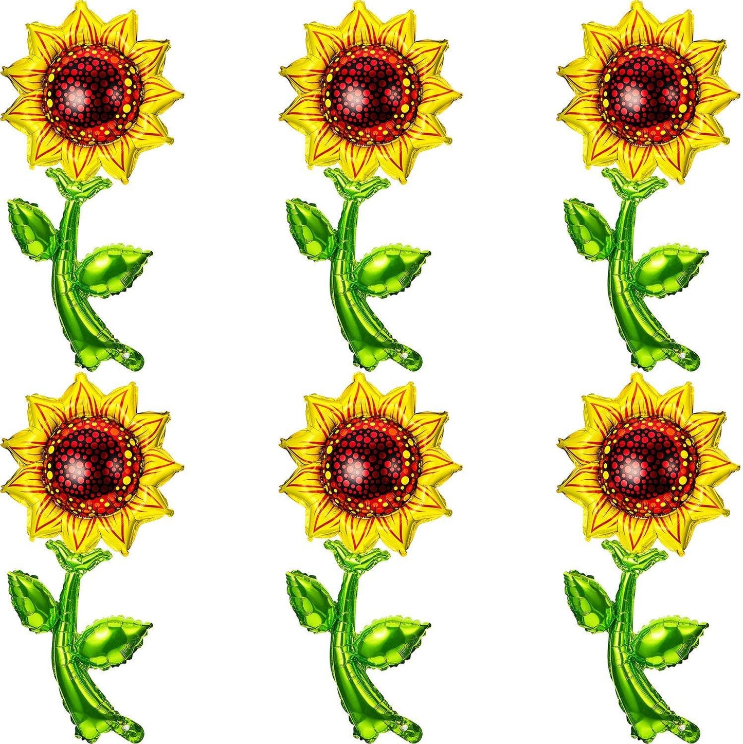 6 Pieces 36 Inch Sunlower Balloons Sunlower Birthday Party Decorations Supplies Yellow Aluminum oil Balloon Garland or Summer lower Theme Party Wedding Baby Shower Decor