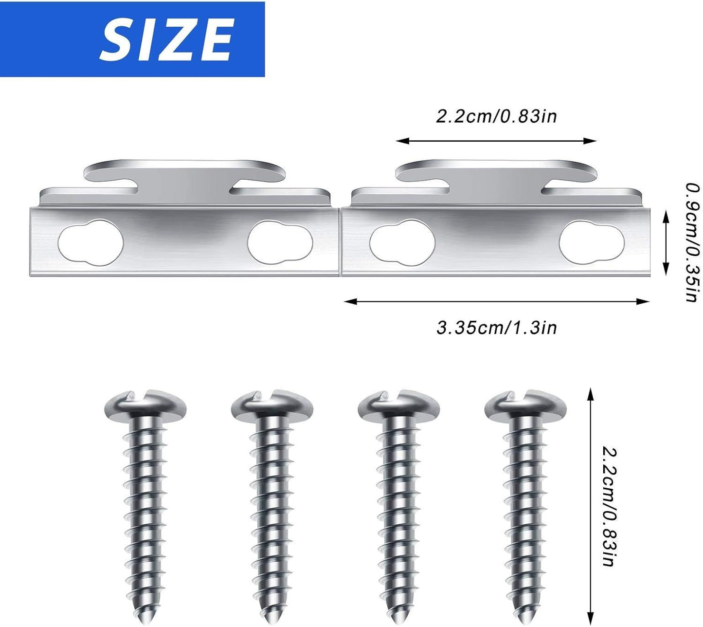 Curtain Rod Brackets & Hooks Accessories - Adjustable Sets with Screws & Support Hangers or Home & Kitchen (10 Sets)