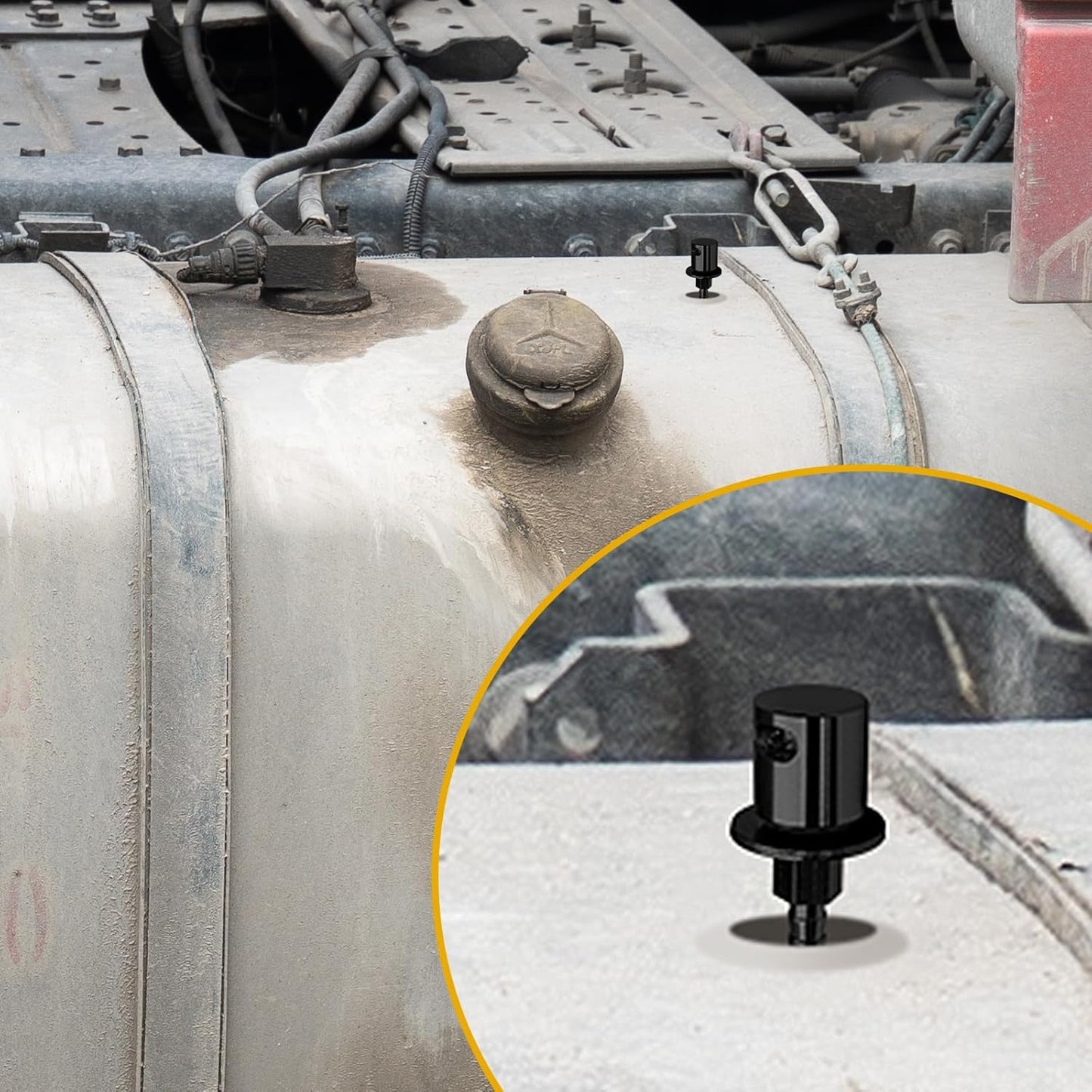 Biaungdo Black Fuel Tanks Remote Mount Vent Valve, 5/16 Inch Hose Barb Size Tank Vent Line Replacement Part