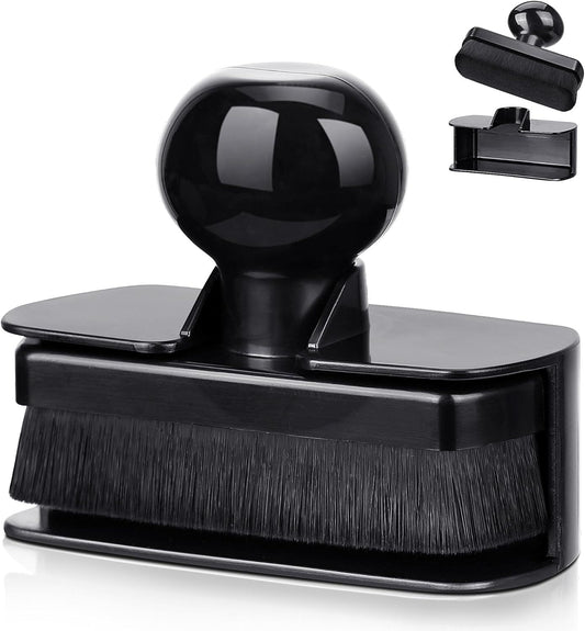 Car Tire Shine Applicator,Large Vegan Tire Shine Brush - Automotive Tire Dressing Applicator Brush with Storage Stand or Tire Detailing & Car Wash Kit, Black, 3.6 Inch Length (Black)