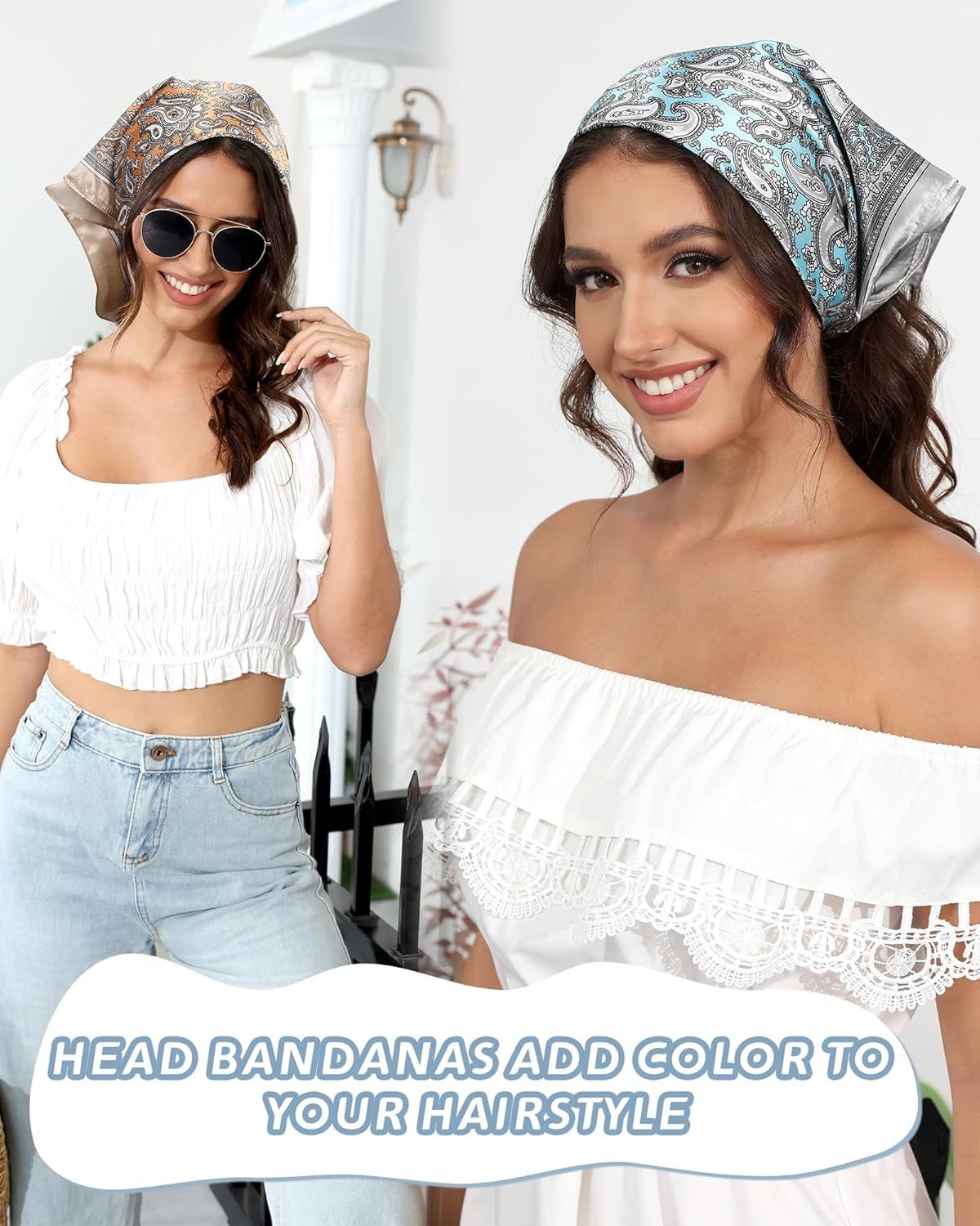 23” Satin Bandanas or Women Head Scar Like Silk Scar or Hair Scar Satin Neck Scar Silk Hair Bandana Headscar