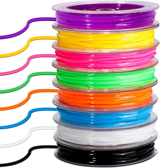 8 Color Lanyard Kit, Bright Color Lacing Cord, Lanyard String or Crats, Bracelets and Jewelry Making