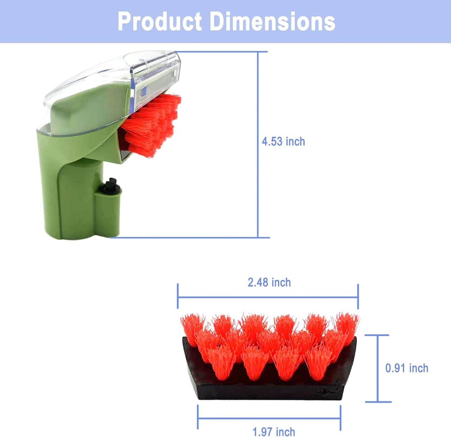 1400B Little Green 3" Tough Stain Brush Tool Replacement or Bissell Little-Green Upright & Portable Carpet Cleaners or 1400B 1425 3860 4075 1400W 1400 1844 2290A Series, 1 Brush, 2 Replacement Brush