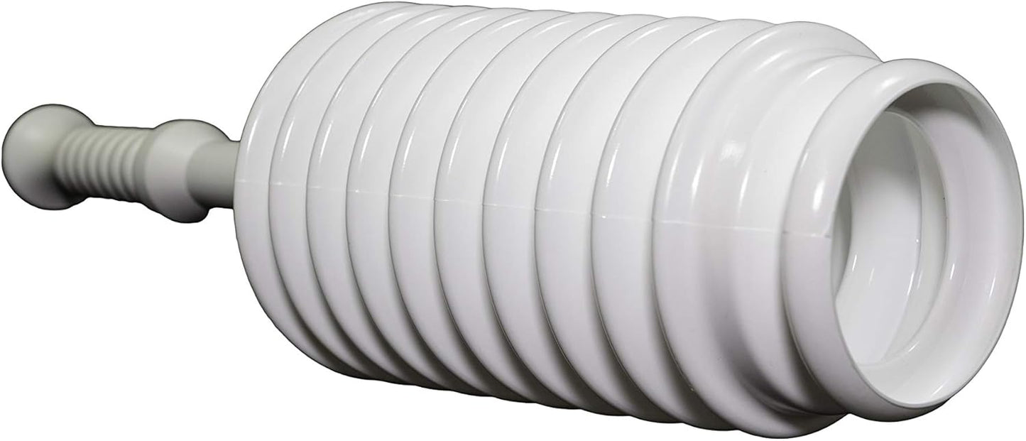 Master Plunger MP500-B4 Heavy Duty Bathroom Toilet Plunger Kit with Short Bucket. Equipped with Air Release Valve, White