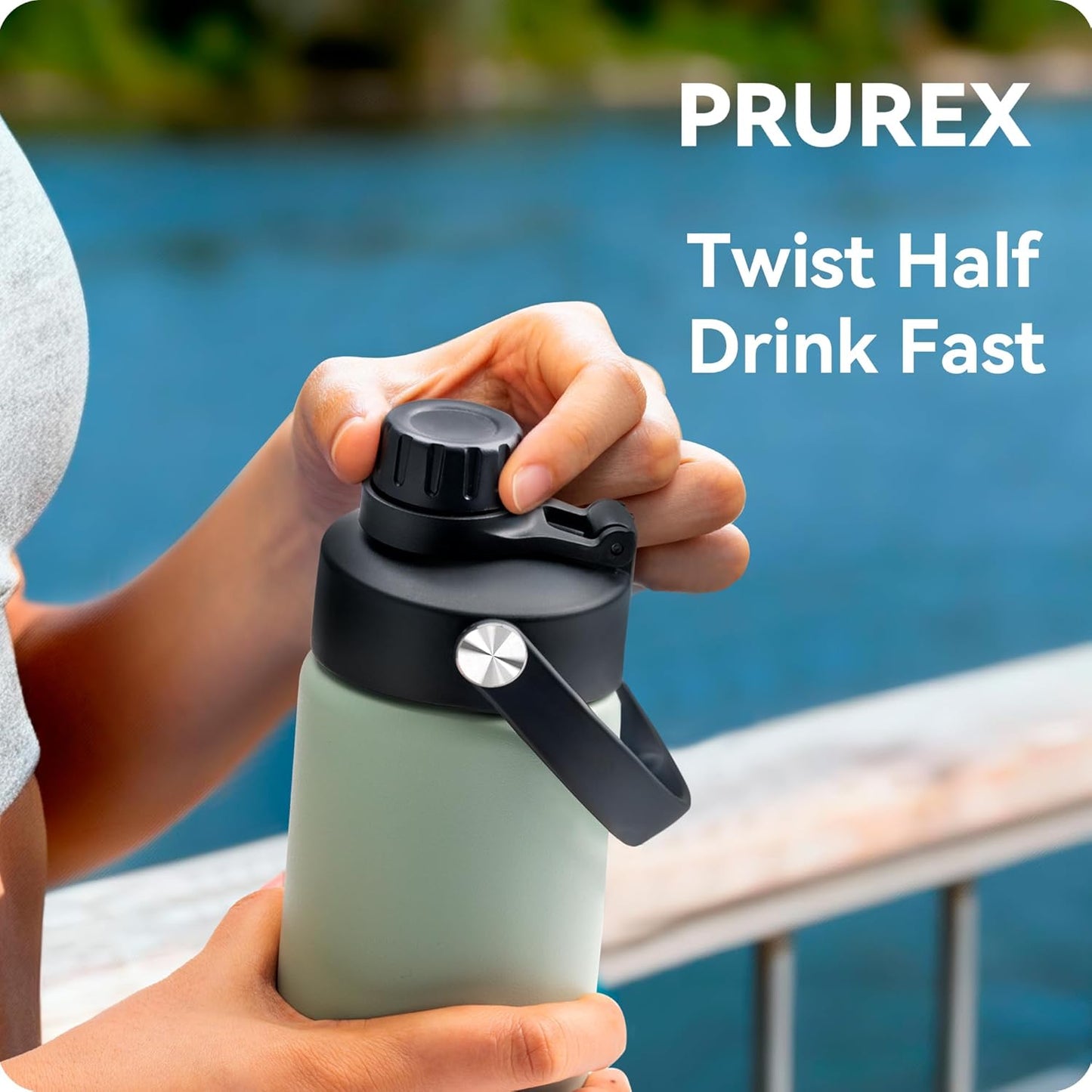 Spout Lid for Simple Modern Water Bottle 14oz 18oz 24oz 32oz, Replacement Chug Lid for Simple Modern Summit Bottle, One-Handed Operation, Leak-Proof & Durable (2 Pack)