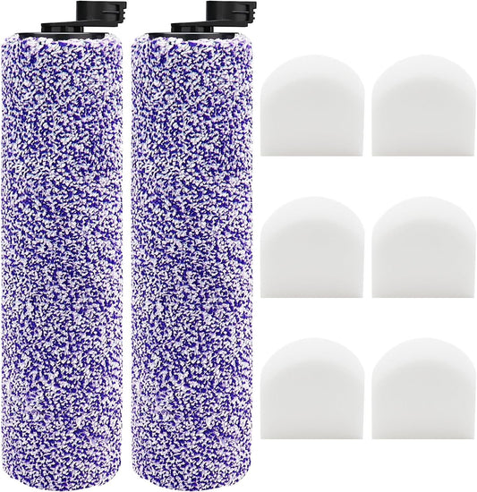 8 Pack Brush Roller and ilter Replacement or Shark WD201 Vacuum - Washable oam ilters or WD100, WD101, WD101C, WD200, WD200C, WD201, WD201C - HydroVac Pro XL 3-in-1 Vacuum