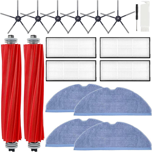 Compatible Replacement Parts Compatible with  S7 S7+ S7 MaxV, S7 MaxV Plus T7S T7 plus T7S plus Robot Vacuum, 2 Roller Brush, 4 ilter, 6 Side Brush, 4 Mop Cloth
