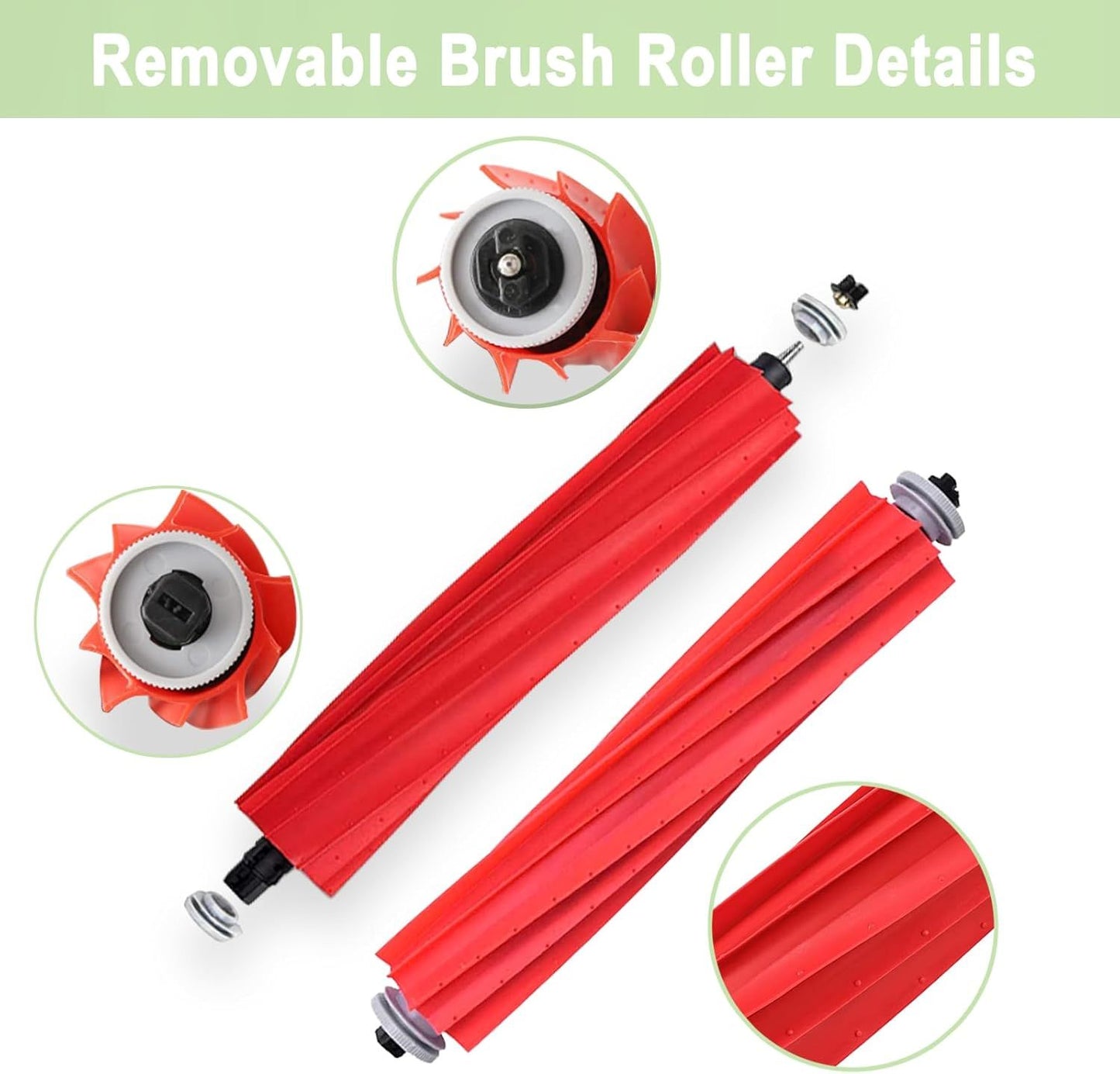 17 Pack  Q7 Replacement Parts Compatible or  Q7 Q7+ Q7 Max Q7 Max+ Vacuum Cleaner,1 Main Brush, 4 ilter, 4 Side Brush, 4 Mop Cloth, 4 Dust Bag