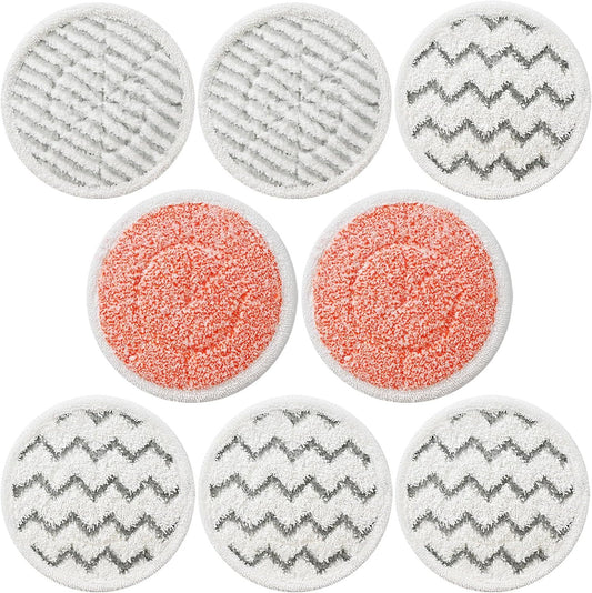 8 Pack Upgraded 3897A Rotating Mop Pads Replacement Steam Mop Pads or Bissell SpinWave SmartSteam Scrubbing Steam Mop 3897A,3712,3712W Steam Rotating Mop Pads,Part No 1641112