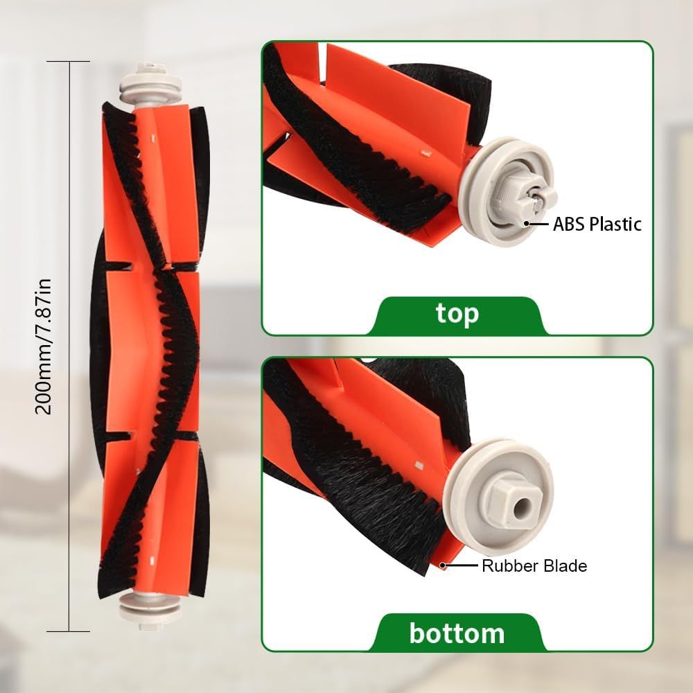 Replacement Accessories Kit Compatible with  S6 S6 Pure S5 S5 Max S4 E4 E20 E25 E35 C10 S50 Robot Vacuum Parts with 2 Main Brush 4 ilter 4 Side Brush 1 Cleaning Tool