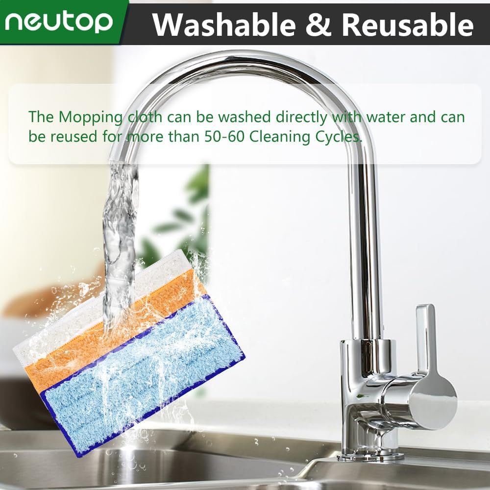Mop Pads Compatible with iRobot Braava Jet 200 Series 240 241 244 245 250 Robot Mops, Washable and Reusable, 4 Wet 4 Dry 4 Damp.