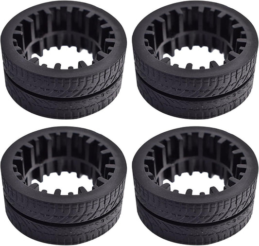 Replacement Rubber Wheel Tires Compatible with iRobot Braava Jet M6 (6110) (6012) (6112) (6113), Anti-slip, Great Adhesion and Easy Assembly, 4-Pack.