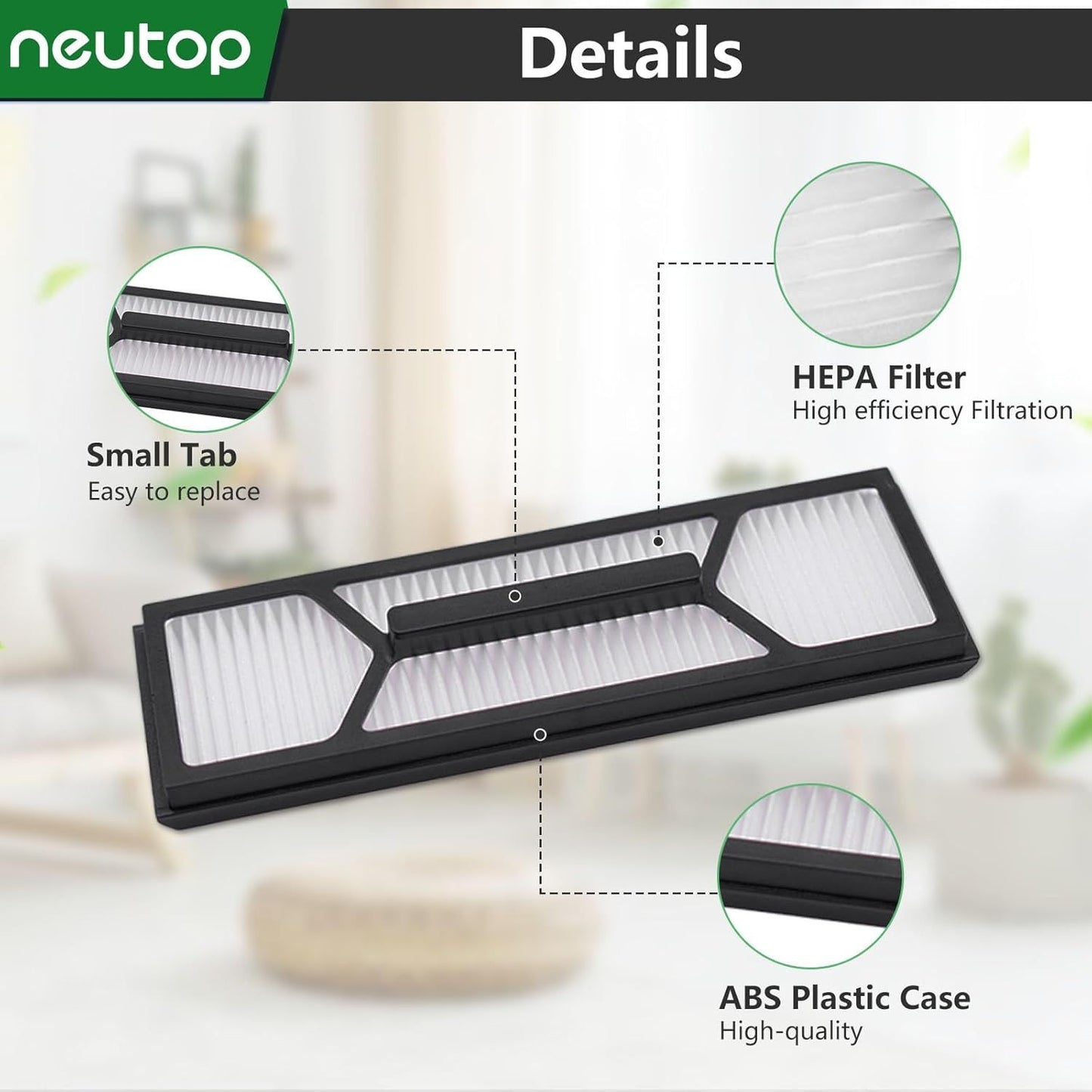 Hepa ilter Replacement Set, Compatible with euy Robot Vacuum Omni S1 Pro/S1, Vacuum Cleaner Accessories Parts, 8-pack