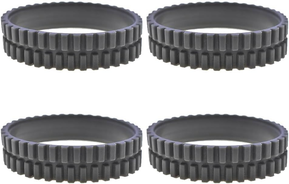 Replacement Rubber Wheel Tires Compatible with euy RoboVac 11S, 11S MAX, 15T, 30, 30C, 15C, 15C MAX, 12, 35C Models, Anti-slip, Great Adhesion and Easy Assembly, 4-Pack.