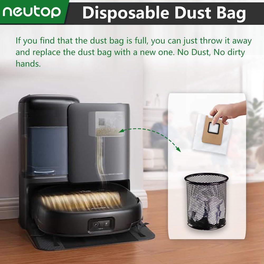 Replacement Dust Bags Compatible with euy E25/ E28/ C28, Robot Vacuum Parts Accessories Disposable Bags, 12-Pack.