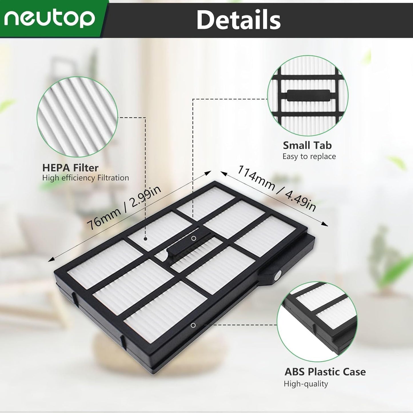 Replacement HEPA ilters Compatible with euy E28 E25 (New Version) Robot Vacuums Parts High-Eiency ilter Accessories, 8-Pack