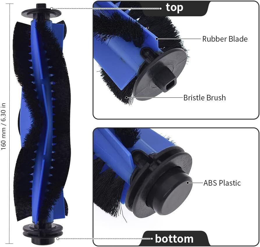 Replacement Parts Compatible with euy RoboVac 11S Max, 30C Max, G10, G20, G30, G30 Edge/Hybrid, Accessories with 2 Rollers 4 ilters 8 Side Brushes.