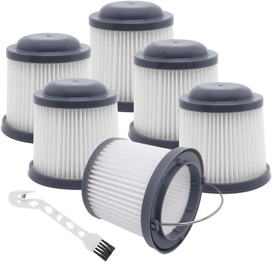 6 Pack PV110 Replacement Handheld Vacuum ilters: Compatible with Black and Decker Cordless Pivot Vac BDH2000PL BDH2020L PHV1410 PHV1810 PHV1210 BDH1620LH Handheld Vacuum, Part # 90552393