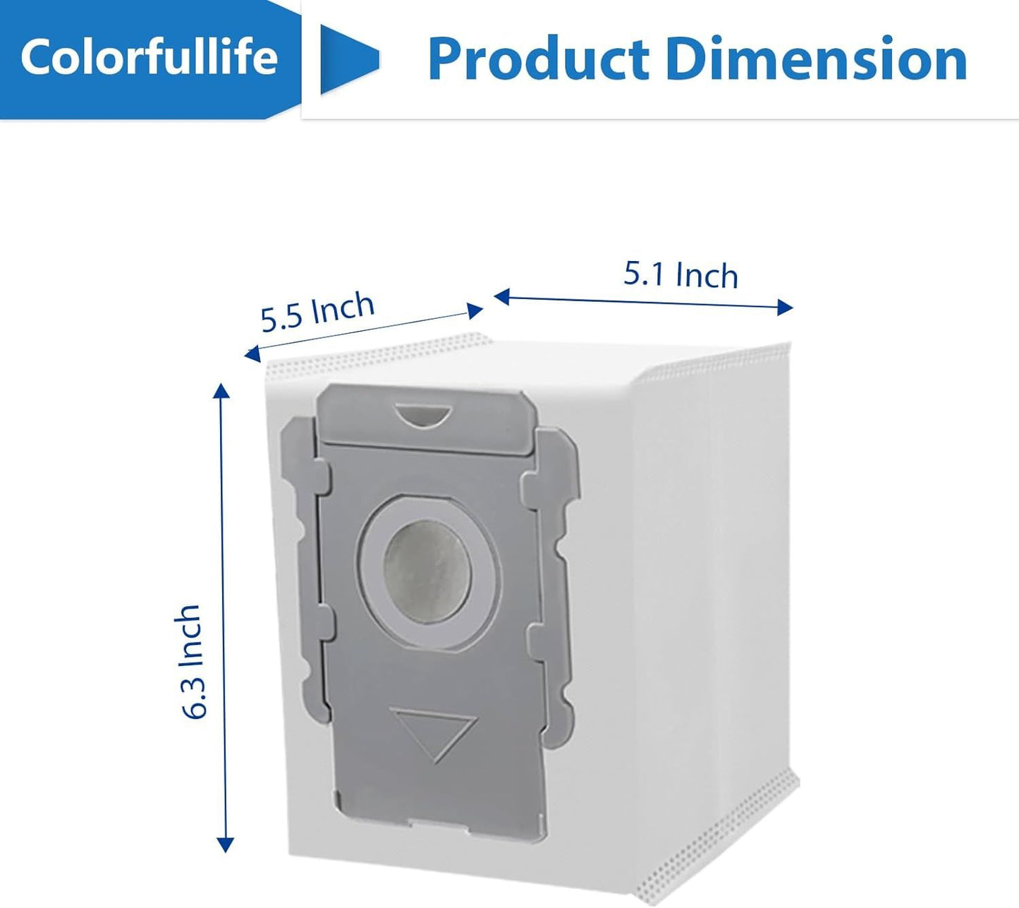 12 Pack Vacuum cleaner bags or irobot Roomba i7 i7+ i8 i8+ i3 i3+ i4 i4+ i6 i6+ j7 j7+ s9 s9+, i and s and j Series Clean Base Automatic Dirt Disposal Bags