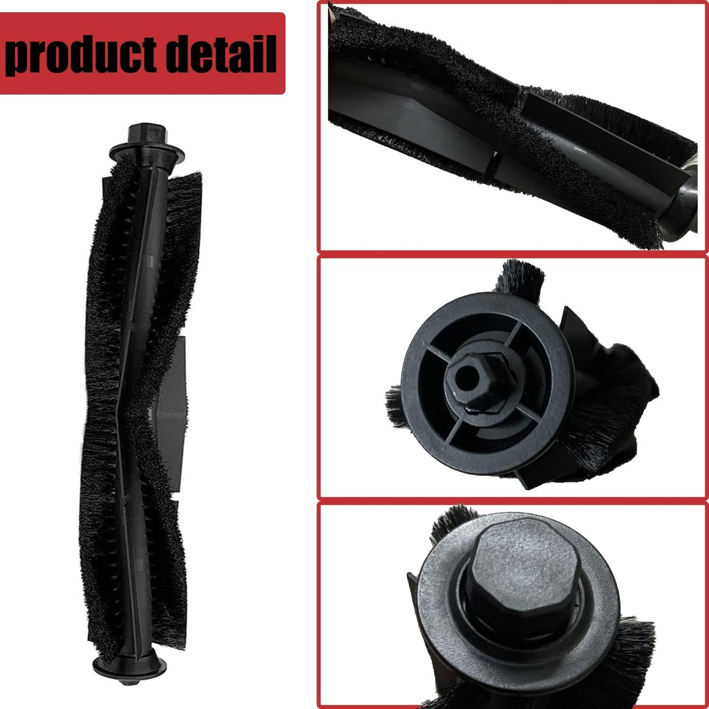 Main Brush and Main Brush Cover Guard or ihome Autovac Nova Vacuum Cleaner Accessories Replacement Spare Parts or iHRV6-blk or Proscenic M7 Pro M7 M8