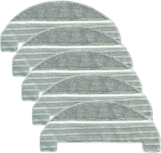 5Pcs Mopping Cloths Pads or iHome AutoVac Nova, Halo Sel Empty Robot Vacuum Replacement Accessory Parts