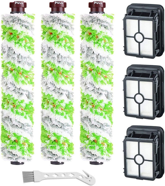 Brush ilter Replacement Parts or Bissell CrossWave Vacuum 3888A 1785 Pet Pro 2306A Cordless Wet Dry Vac, 3 Pack 2460 Multi-Surace Pet Brush Roll & 1866 Vacuum ilter, Part 1613568 1608684