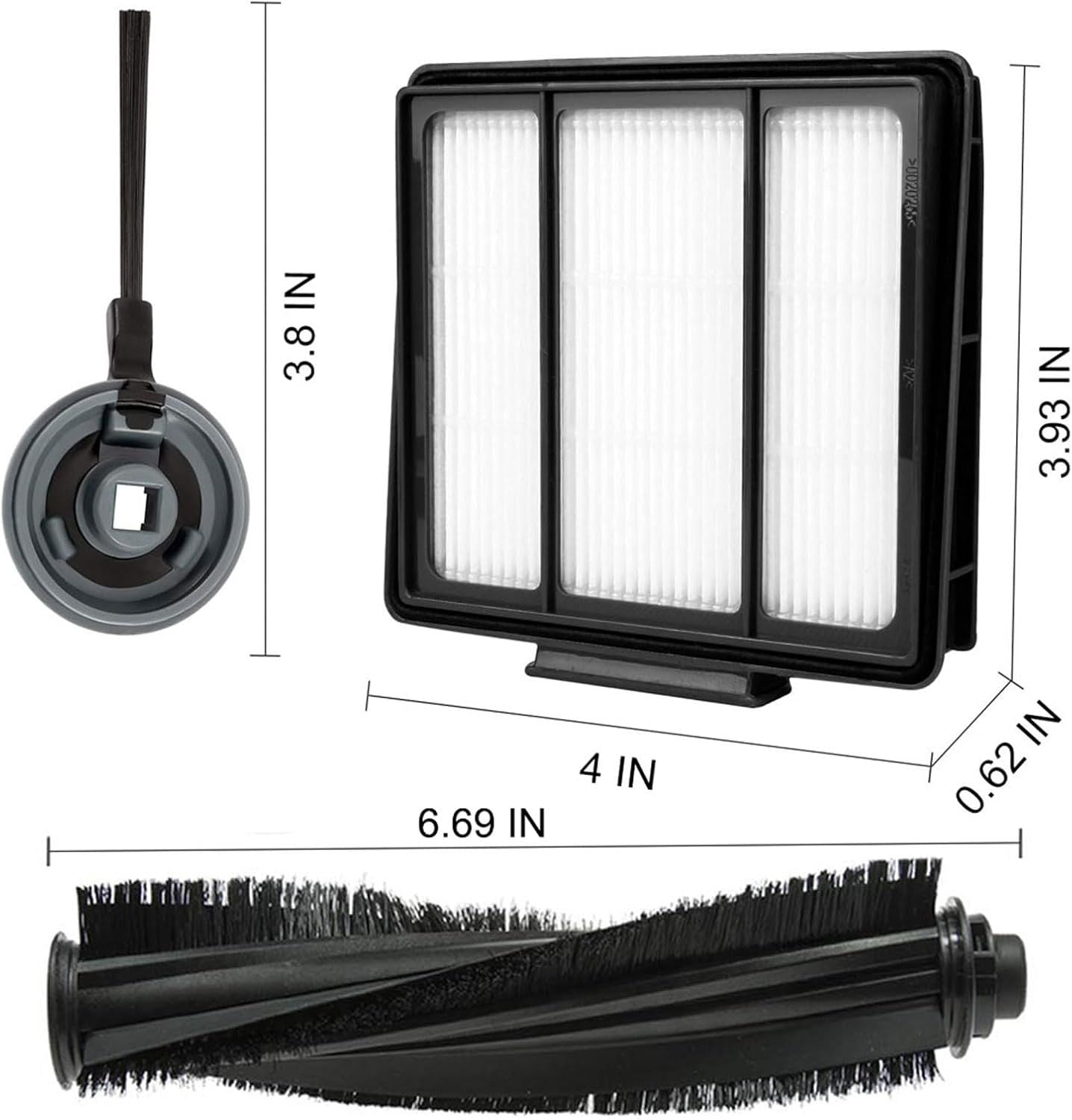10 Pack Replacement ilter Side Brush or Shark ION Robot Vacuum R85 RV850 S86 S87 S88 R71 R72 R75 RV761 RV771 RV871 AV751 AV752 AV753