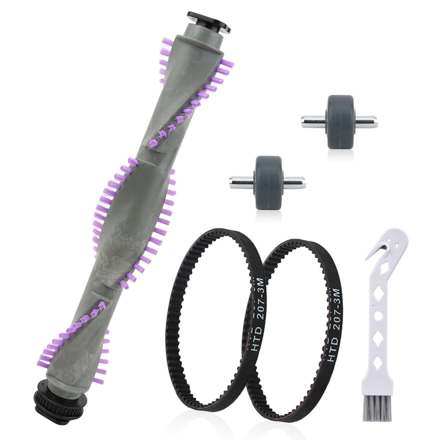 Roller Brush Replacement or Shark Navigator Lit Away NV350,NV352,NV353,NV360,NV356E,NV42,NV80,UV420,NV70,NV41,NV71,NV90,NV22 Series Upright Vacuum，1 Roller Brush + 2 Belts + 2 Wheels
