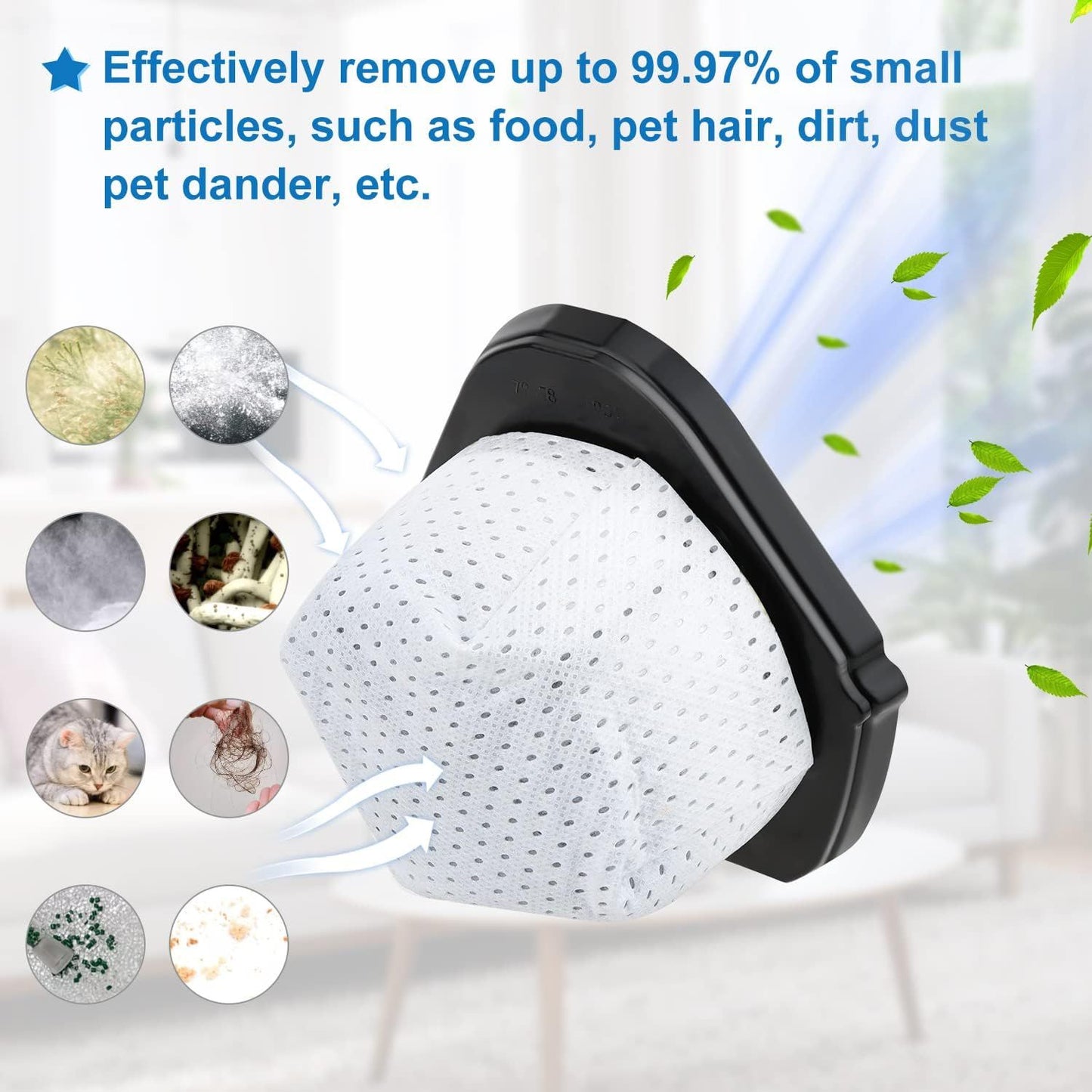 6 Pack Dust Cup ilters Replacement or Shark Cordless Handheld Vacuum SV780 SV75Z SV728N SV726N, Replacement Part# X769, XSB726N