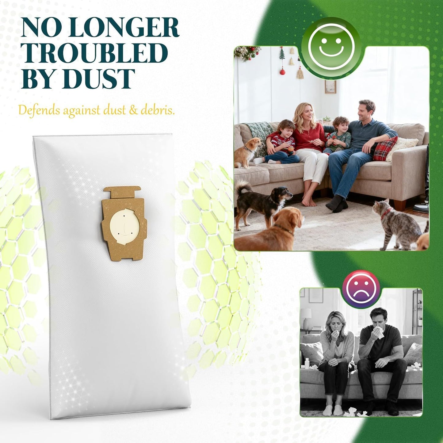 12 Pack Vacuum Bags [Model 204814] Compatible with Kirby Sentria/Avalir/Ultimate G Series | Replaces -Style & Twist-Style 204811 205811 204808 | Replacement Parts by